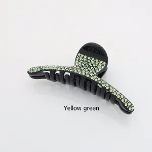 2 row rhinestone narrow clip hair claw czech rhinestone decorated updo hair claw clip