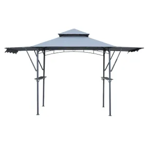 BBQ Gazebo with Double Extra Awning