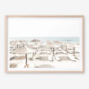 Beach Parasols Photo Art Print