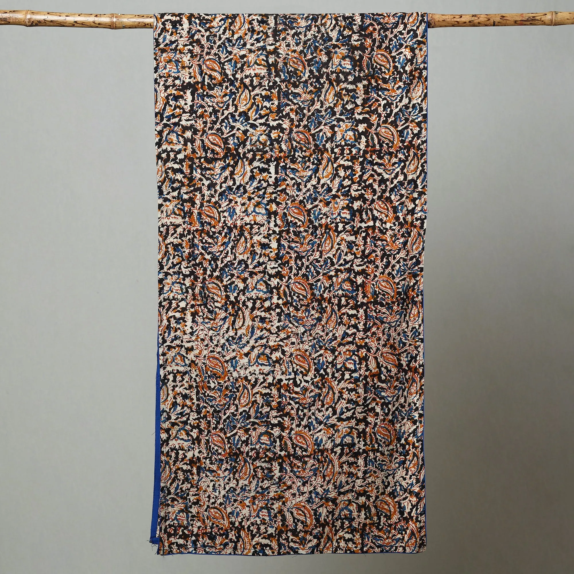 Black - Kalamkari Block Printed Cotton Stole 16