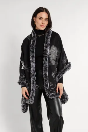 Blooming Faux Fur Scarf