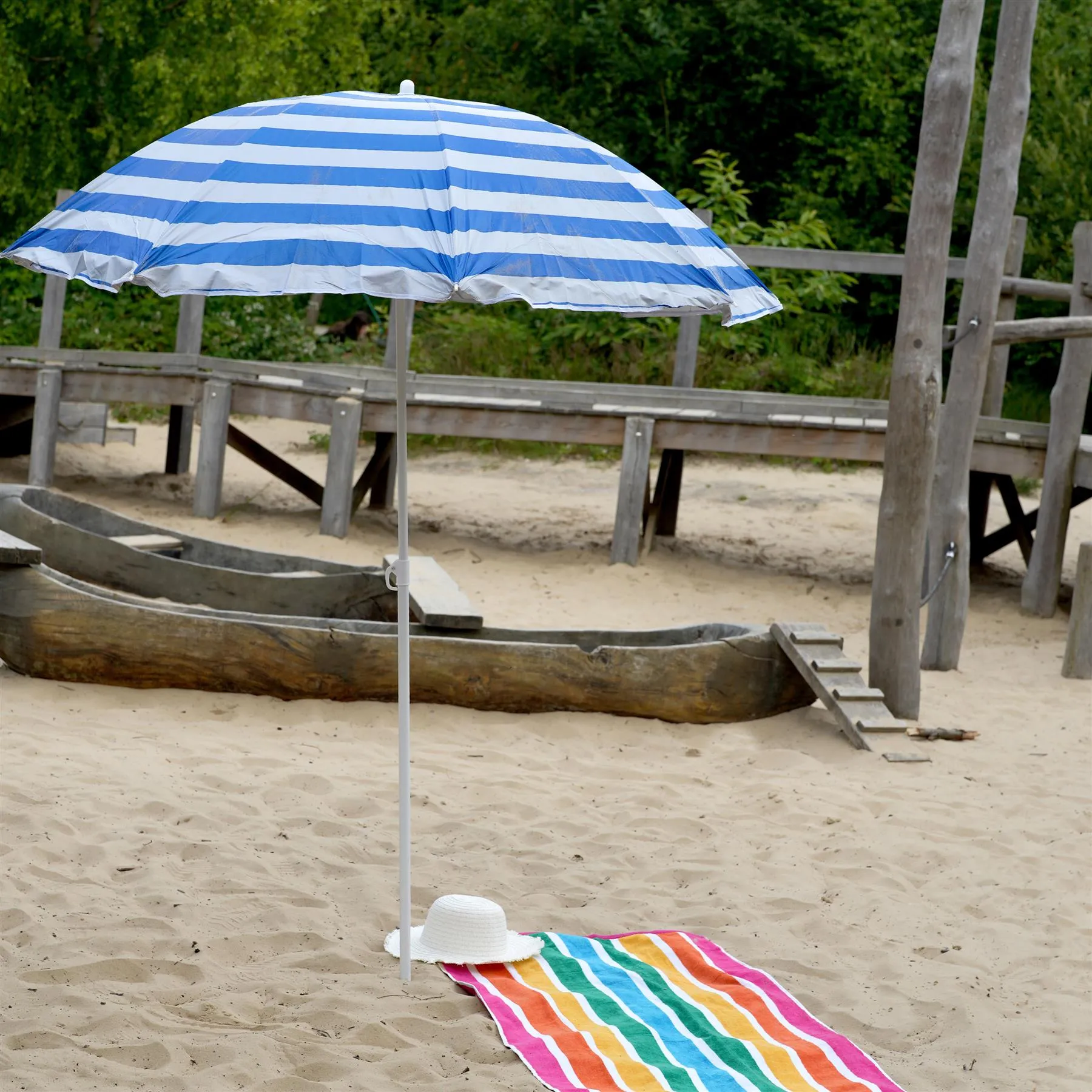 Blue Garden Parasol 1.7m