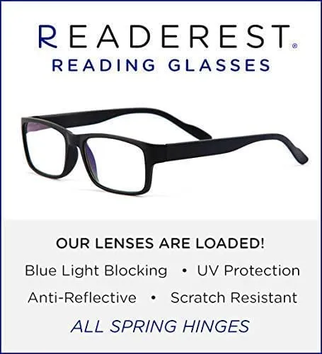 Blue-Light-Blocking-Reading-Glasses-Black-2-25-Magnification Anti Glare