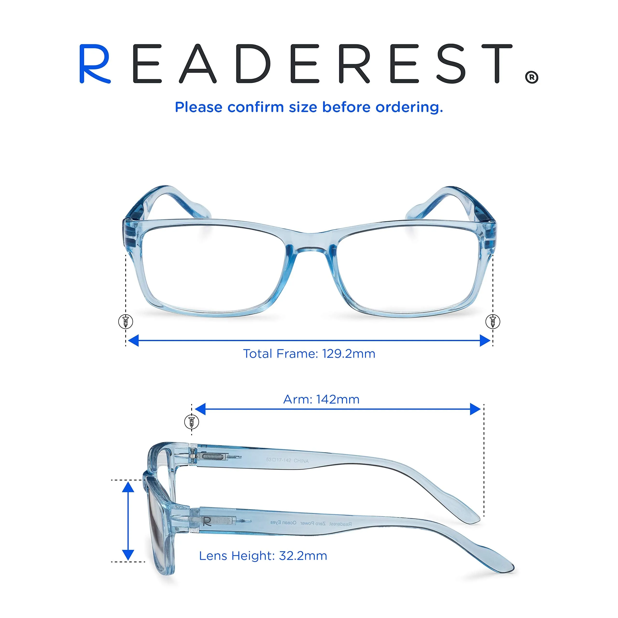 Blue-Light-Blocking-Reading-Glasses-Light-Blue-1-75-Magnification Anti Glare