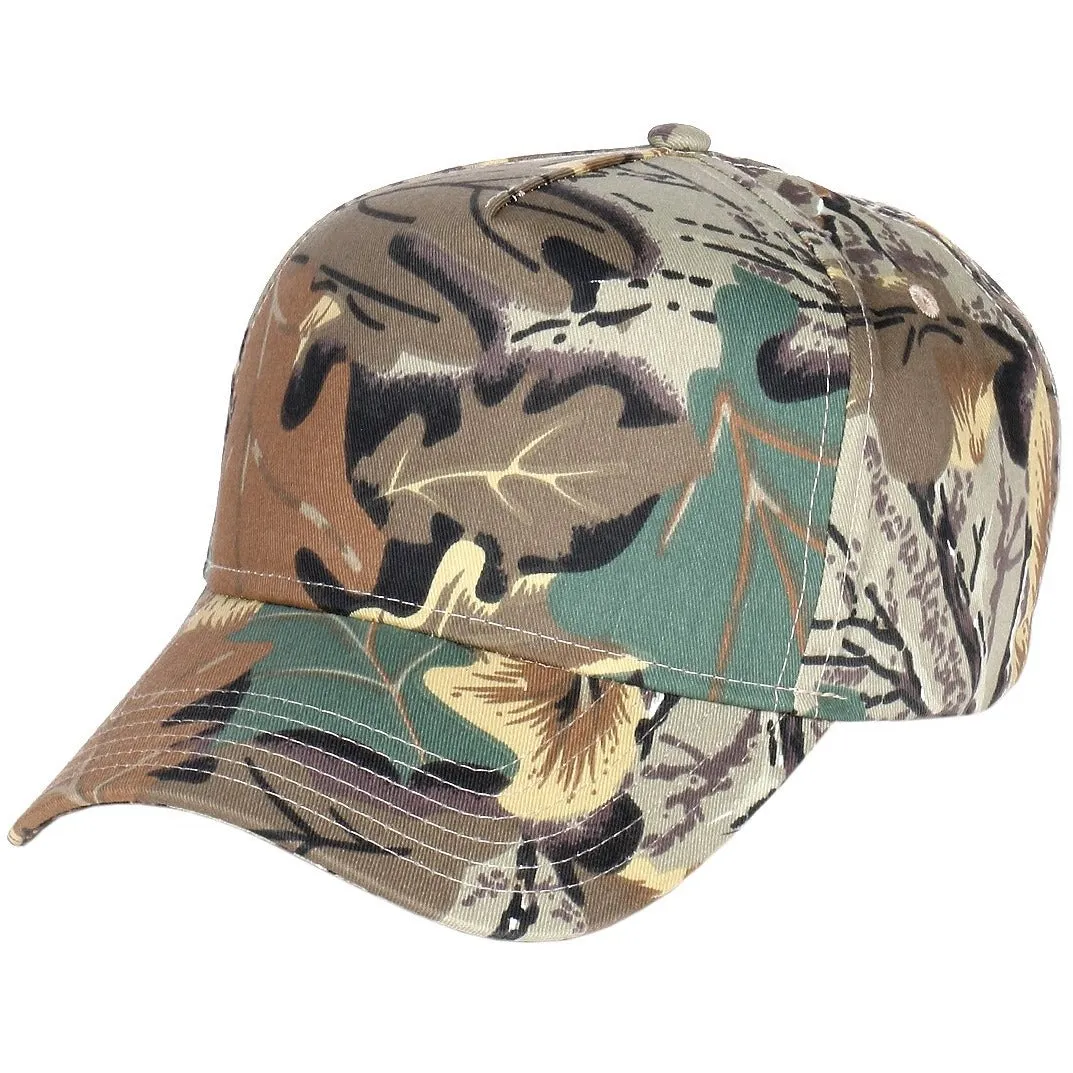 Camouflage Cotton Twill Low Crown Golf Style Snapback Cap