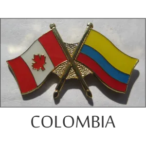 Colombia-Canada Friendship Lapel Pin