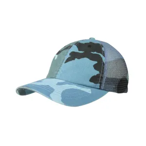 Enzyme Washed Camouflage Mesh Cap