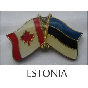 Estonia-Canada Friendship Lapel Pin