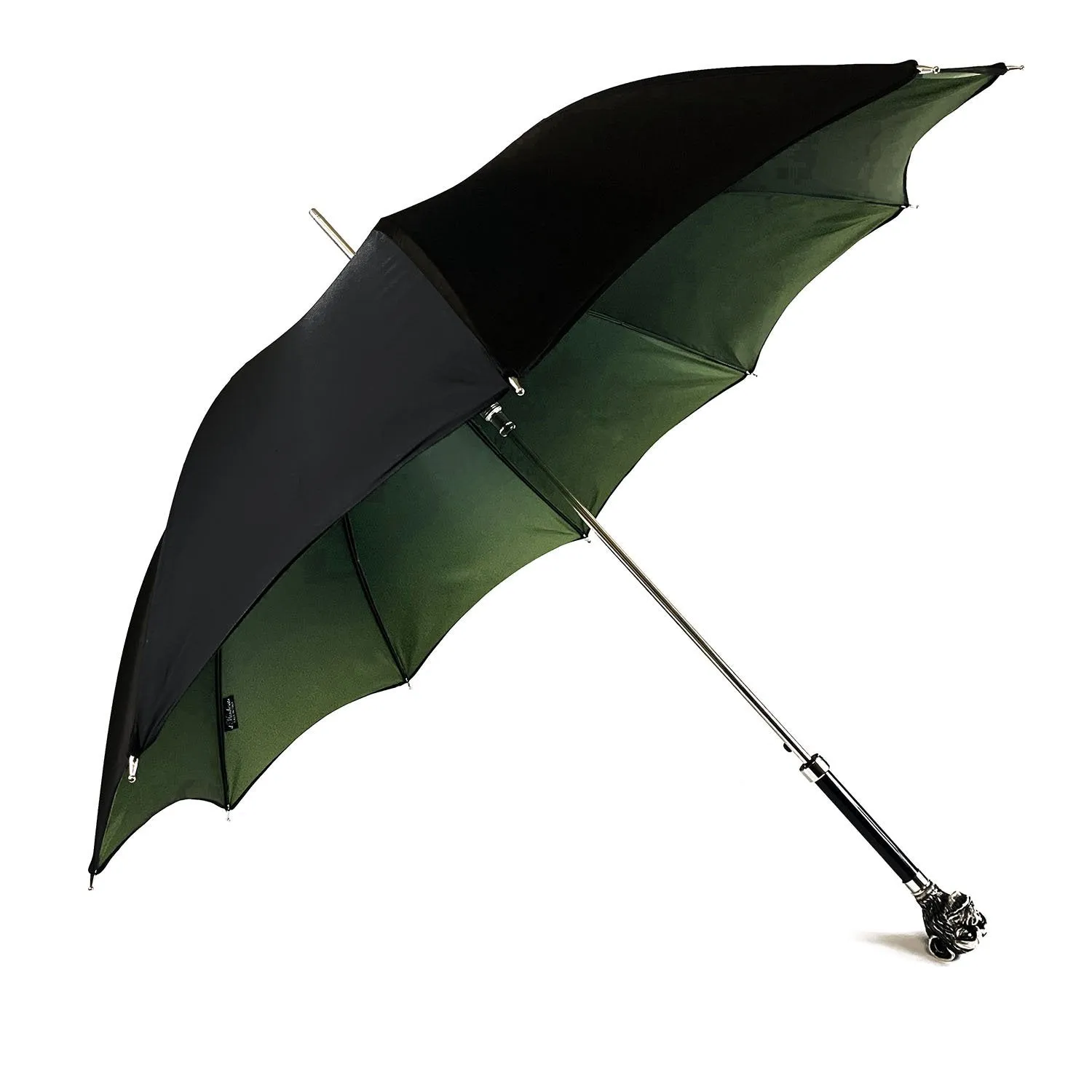 Exclusive umbrella with hand-painted monkey handle