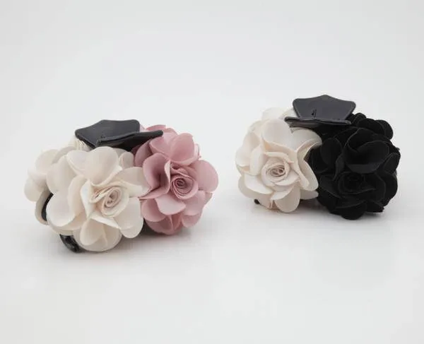 Flower Decorative Hair Jaw Claw Two Flower Hydrangea Flower Hair Clamp Women Hair Clip