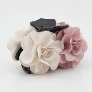 Flower Decorative Hair Jaw Claw Two Flower Hydrangea Flower Hair Clamp Women Hair Clip