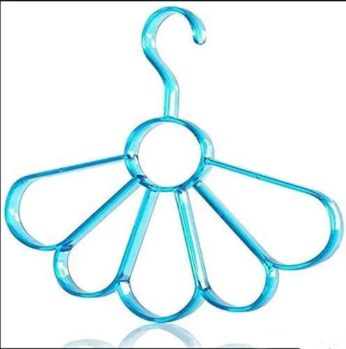 Flower Scarf Belt Hanger Multi-Function Plastic Scarf Hanger 5 Holes Hanging Towel Scarf Tie Necklace Jewelry Saving Space Hangers 1 PC