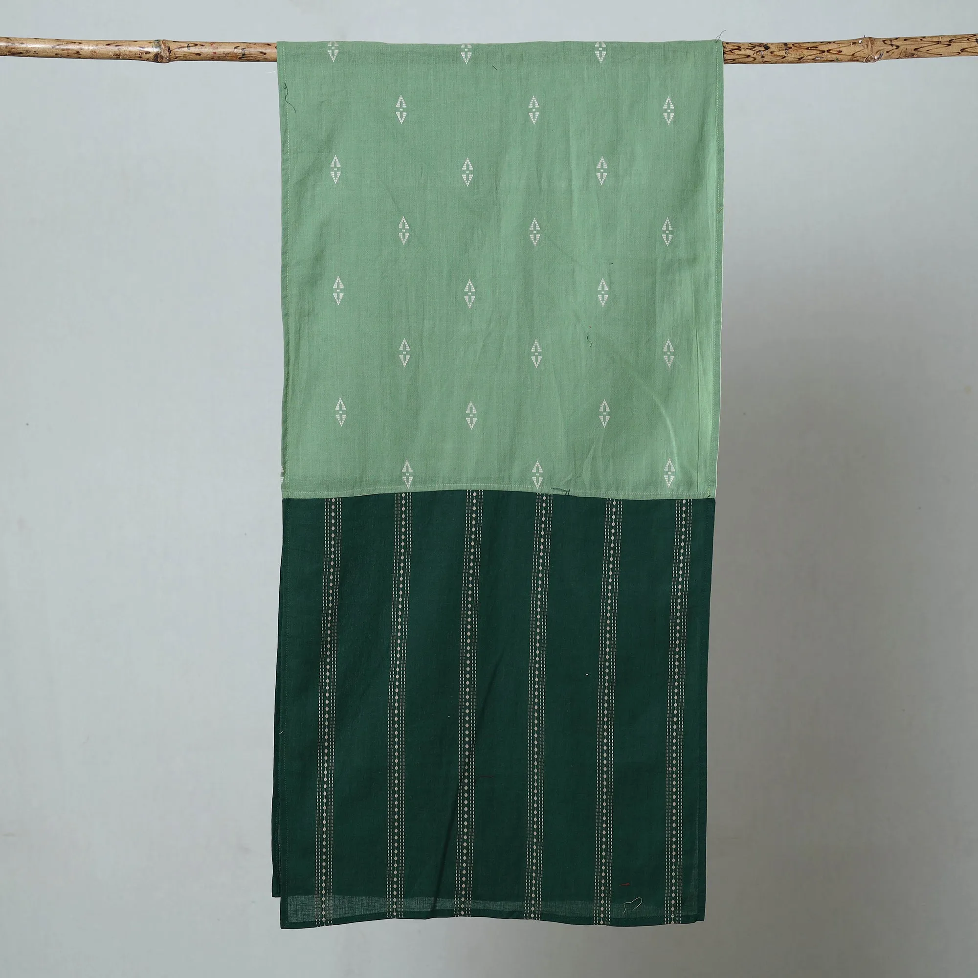 Green - Jacquard Patchwork Cotton Stole 68