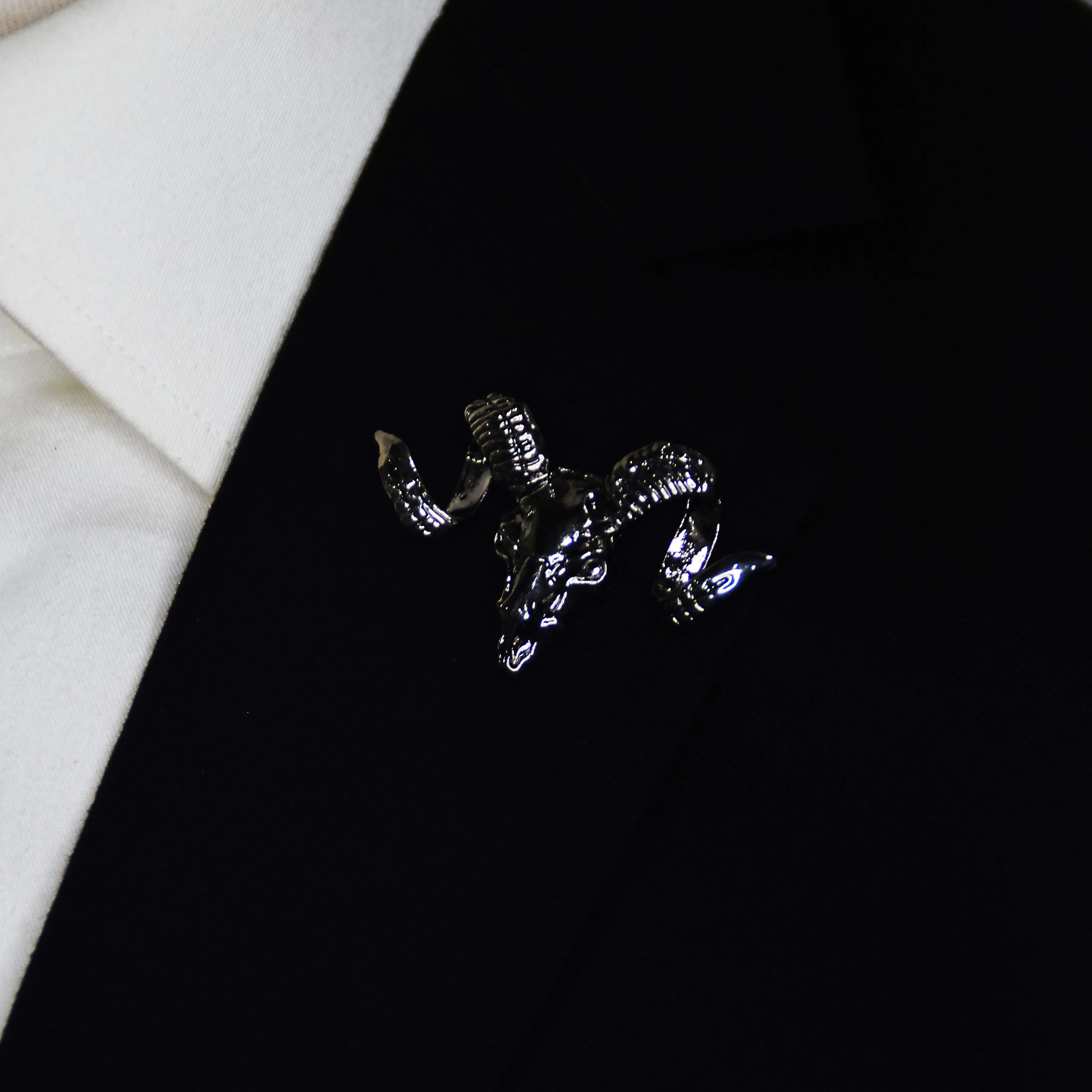 Gunmetal Black Markhor Lapel Pins