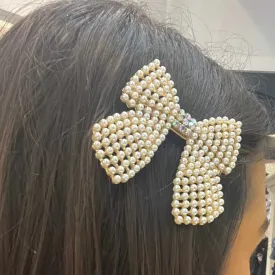 Hampton Dreaming Pearl Bow Hair Barrette