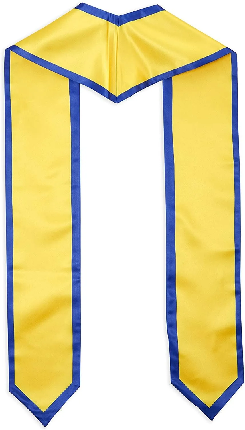 Honors Graduation Stoles for 2023 Graduates, Gold and Blue Sash (72 In, 2 Pack)