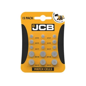 JCB Watch Batteries (Mixture) - 15 Pack