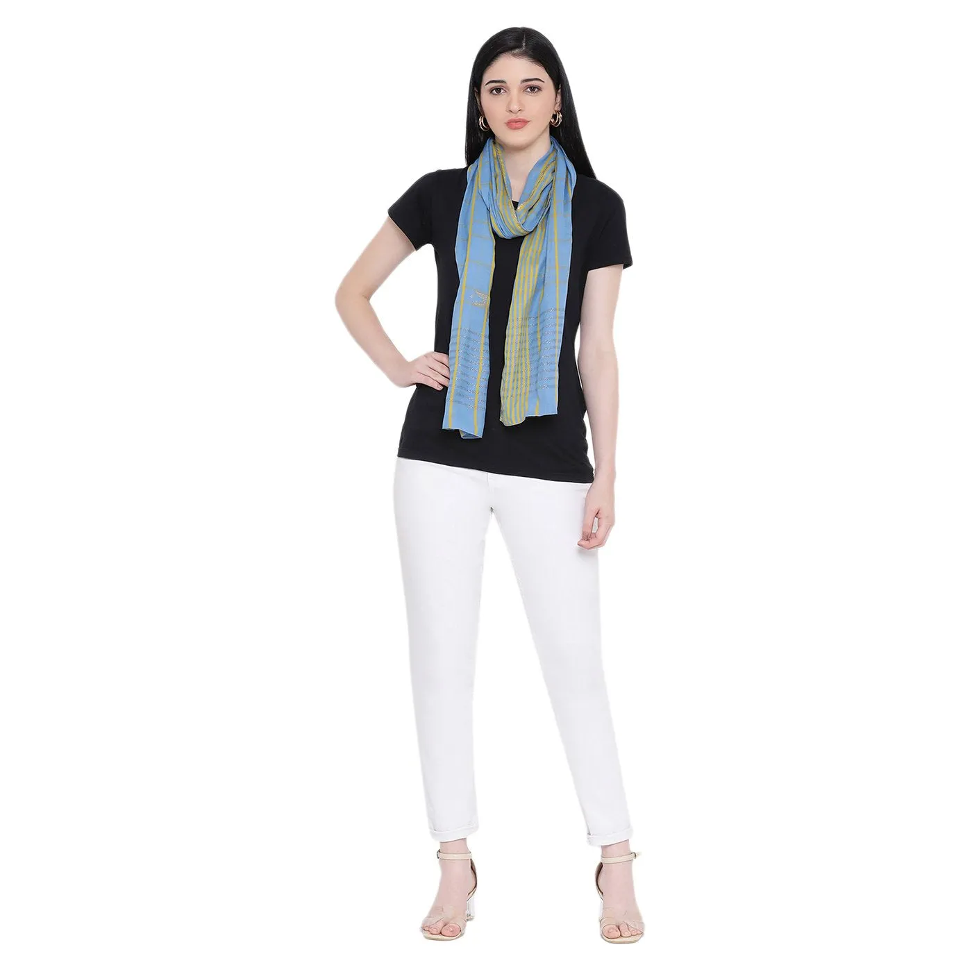 Mahika Dobby Striped Stole