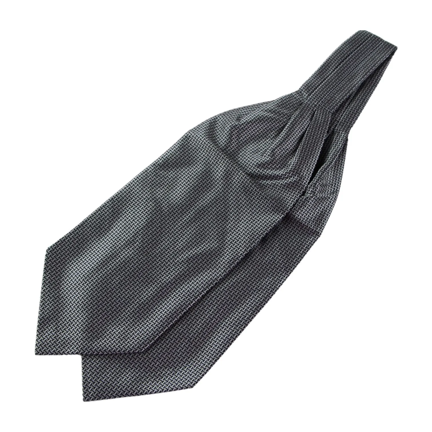 Mens Grey & Black Tetris Patterned Cravat