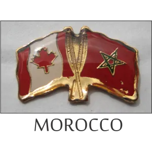 Morocco-Canada Friendship Lapel Pin