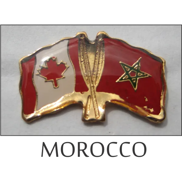 Morocco-Canada Friendship Lapel Pin