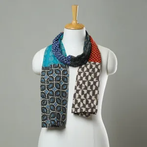 Multicolor - Patchwork Block Printed Cotton Stole 08