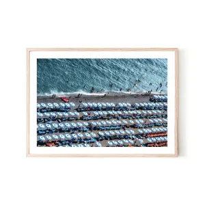 POSITANO PARASOLS, FRAMED PRINT