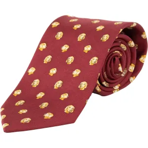 Pure  Silk Retriever Tie - Wine