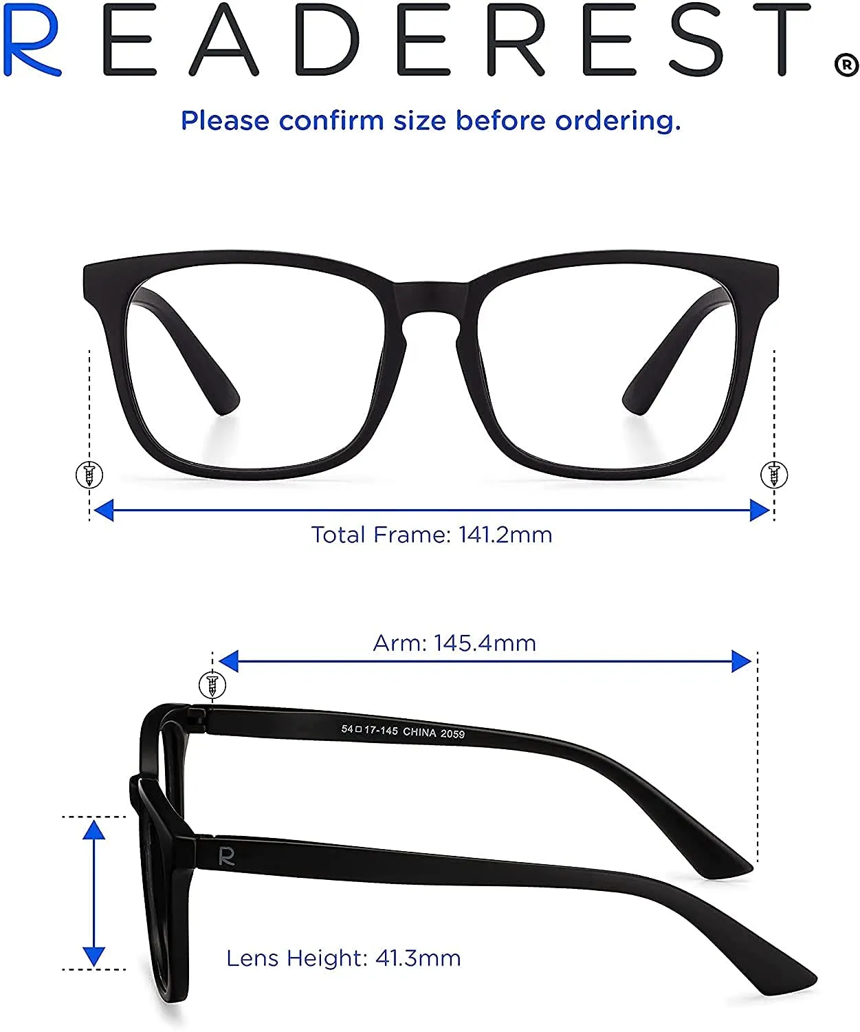 Readerest blue-light-blocking-reading-glasses-black-0-50-magnification