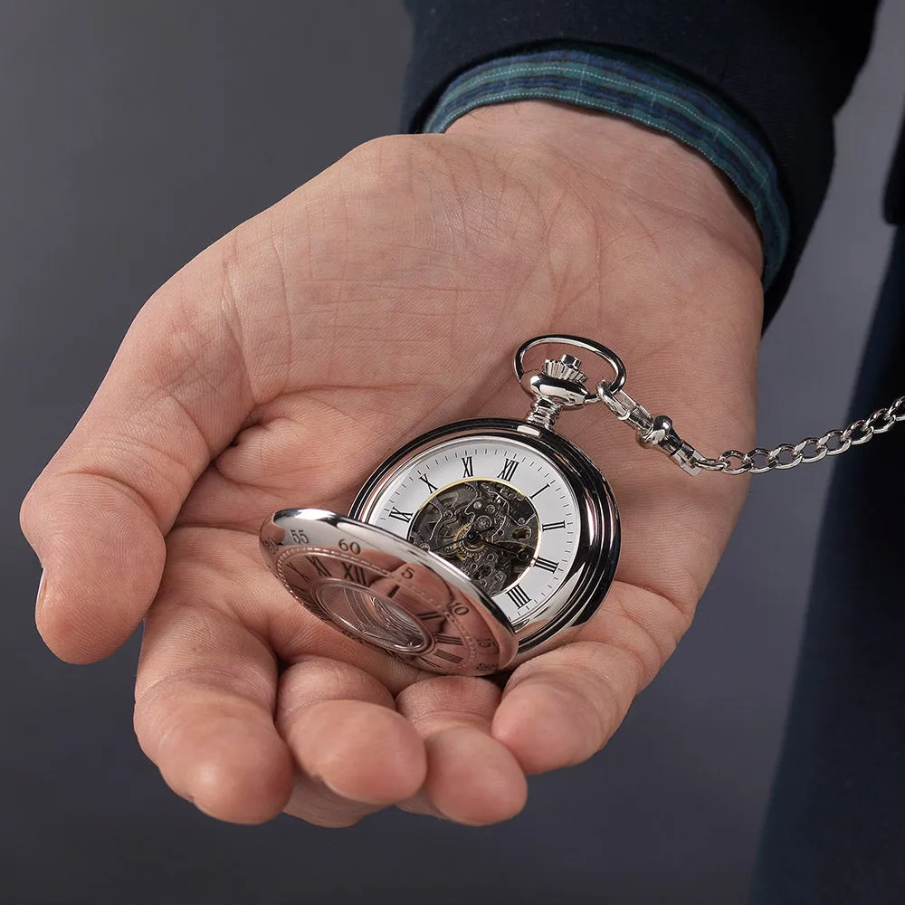 Royal Observatory Greenwich John Harrison's H4-Inspired Chrome Pocket Watch