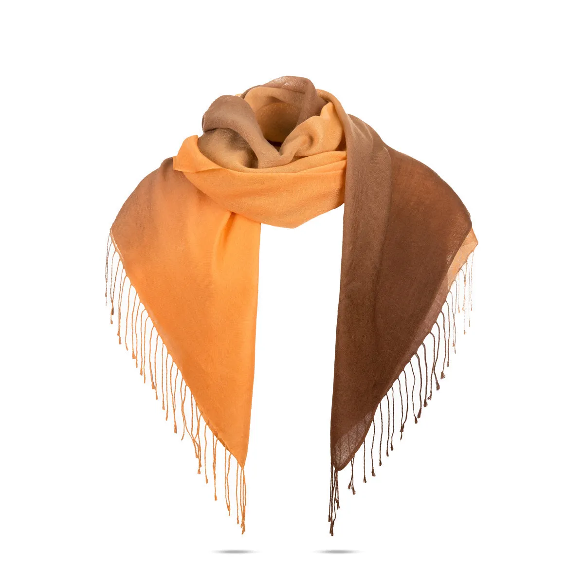 Ugg 100% Merino Wool Tie Dye Scarf Orange and Chocolate