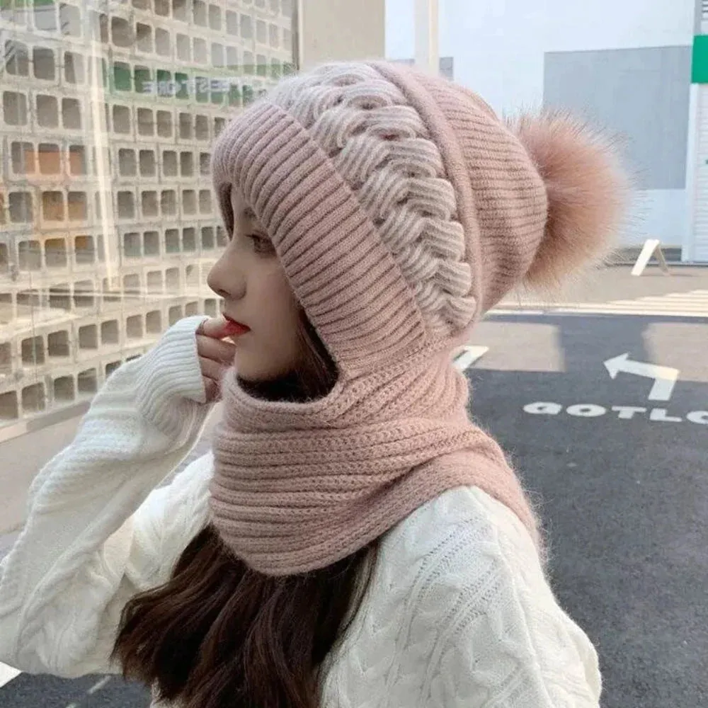 Winter Women Hat Scarf