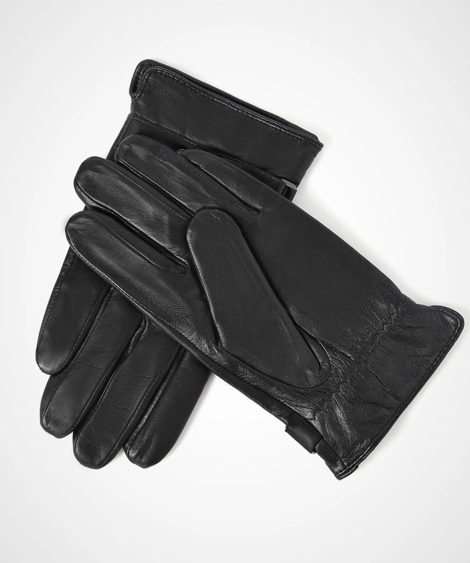 YISEVEN Men's Warm Genuine Lambskin Leather Gloves