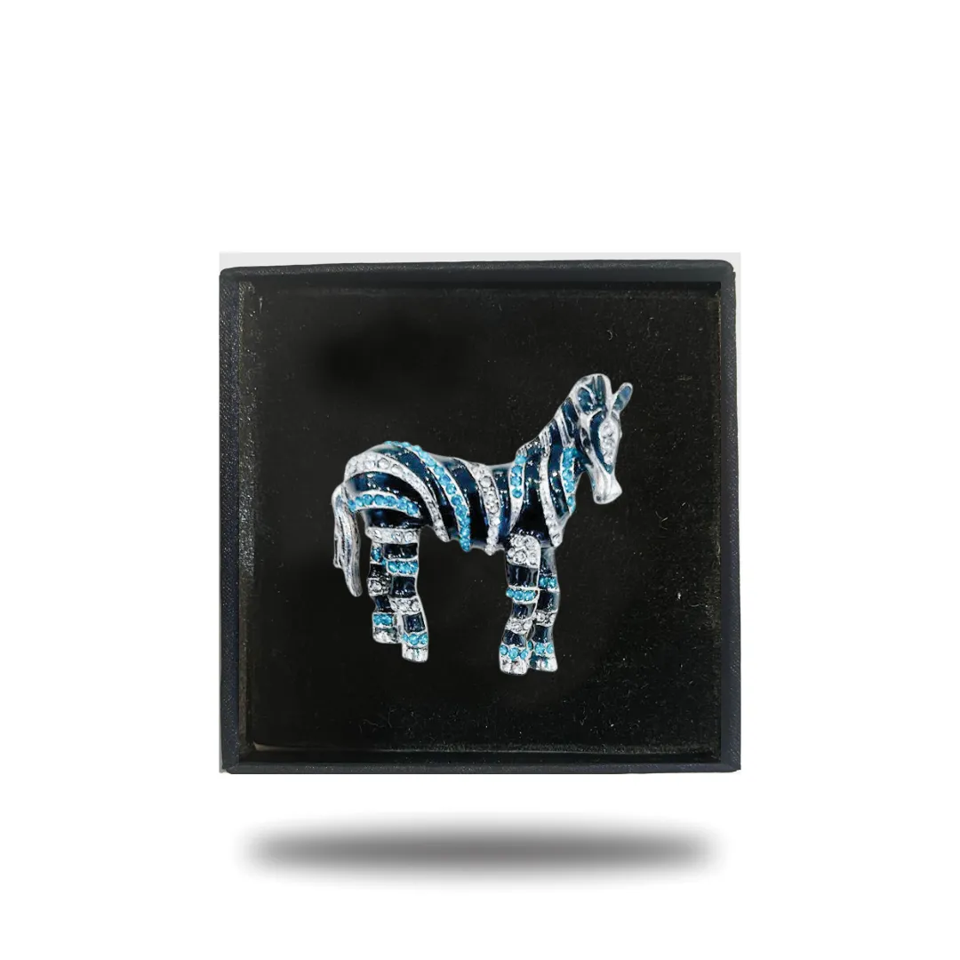 Zebra Crystal Lapel pins