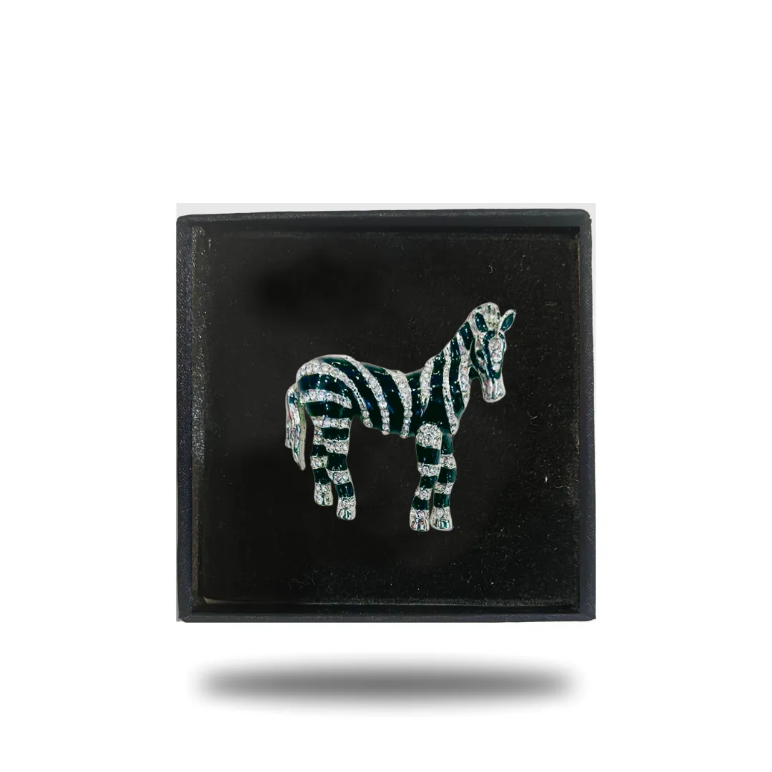 Zebra Crystal Lapel pins